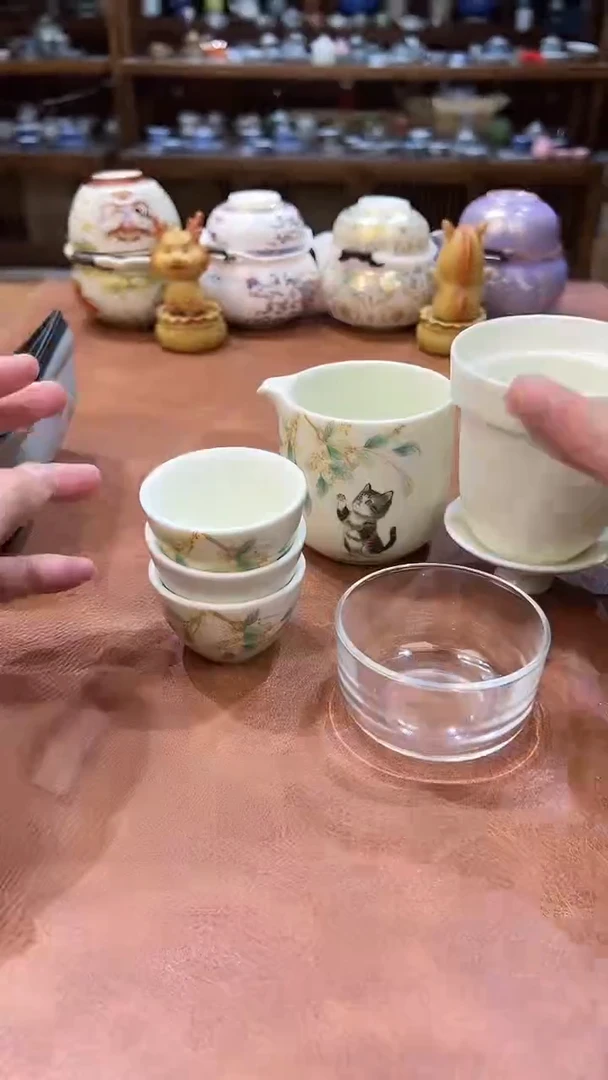 真的很便宜会开片的旅行茶具