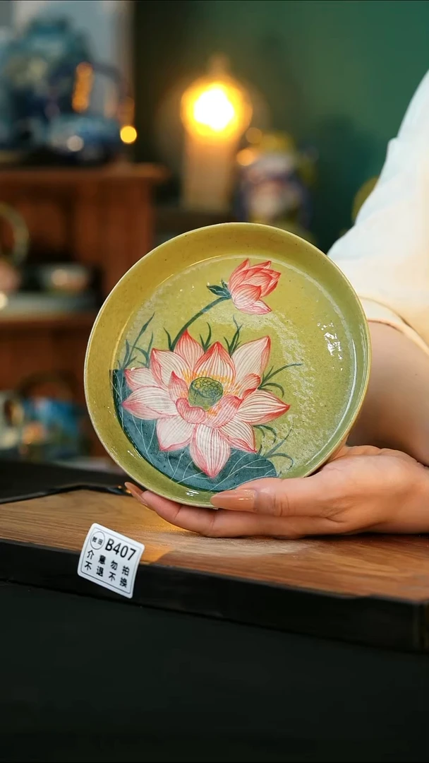 杯手绘心瓷微瑕介意勿拍