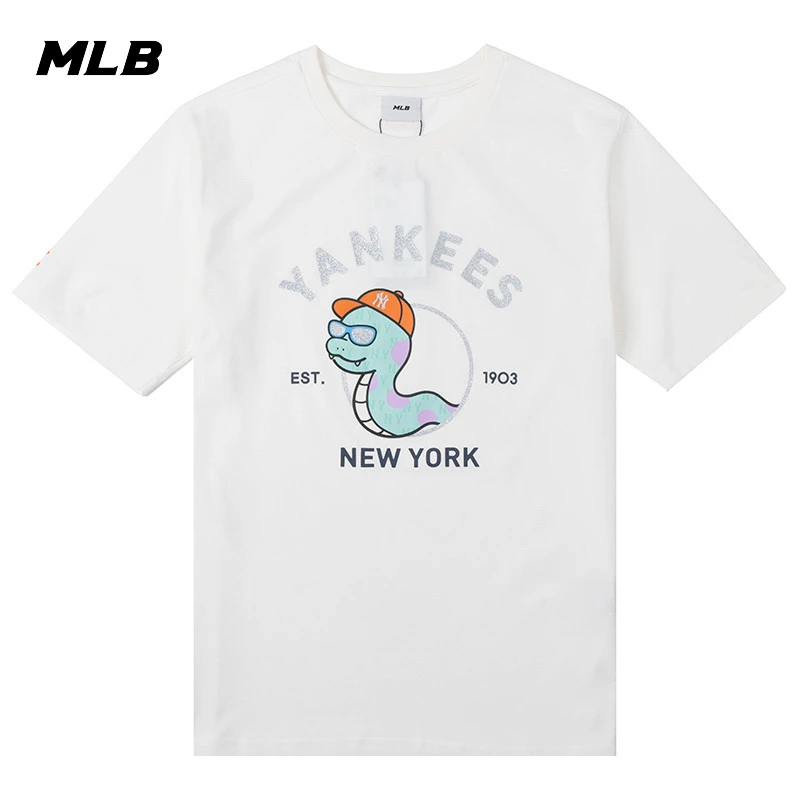 MLB儿童短袖T恤2025新款运动休闲上衣男童女童透气半袖 7ATSNY153