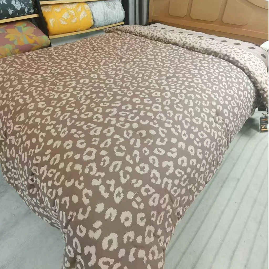 （豹纹）2*2.3米纯棉精梳提花双层纱布双人四季被可机洗