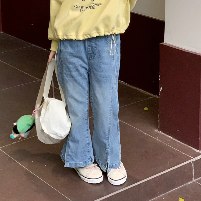 【现货】2025女童秋款新品潮流休闲百搭裤牛仔裤子30138