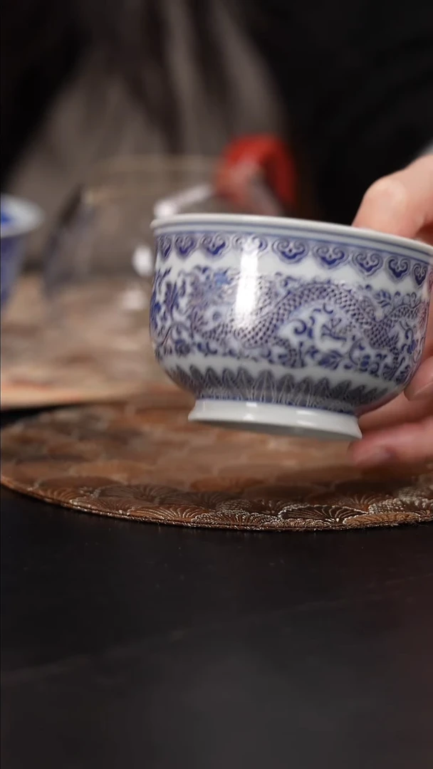 【闪购商品】杯四景堂青花描银