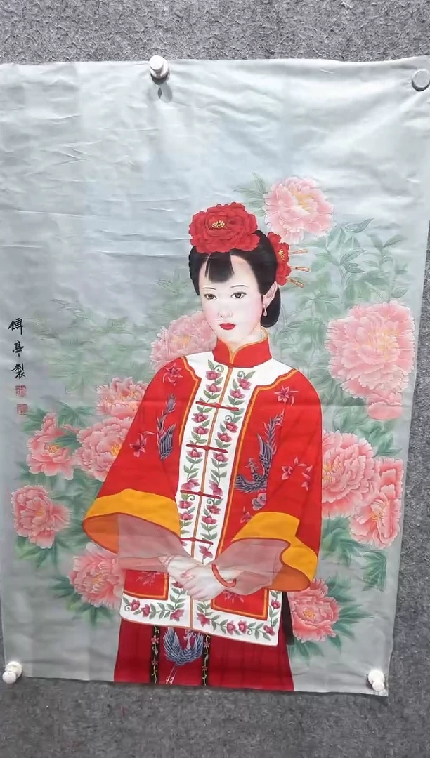 国画张传亭老师的红袍作品