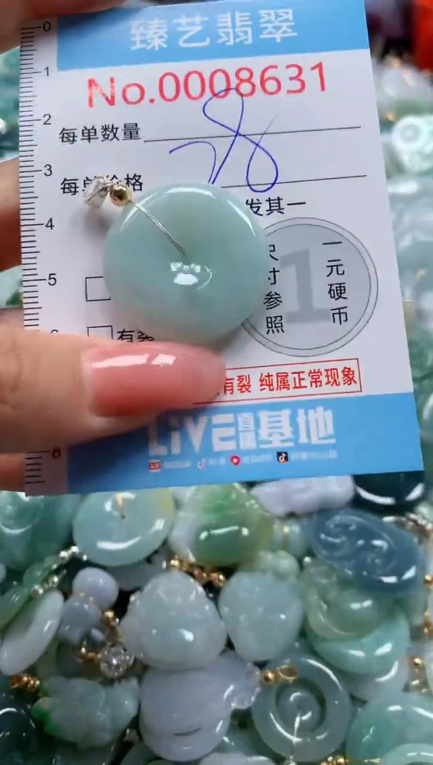 翡翠未镶嵌吊坠(不含链)8631