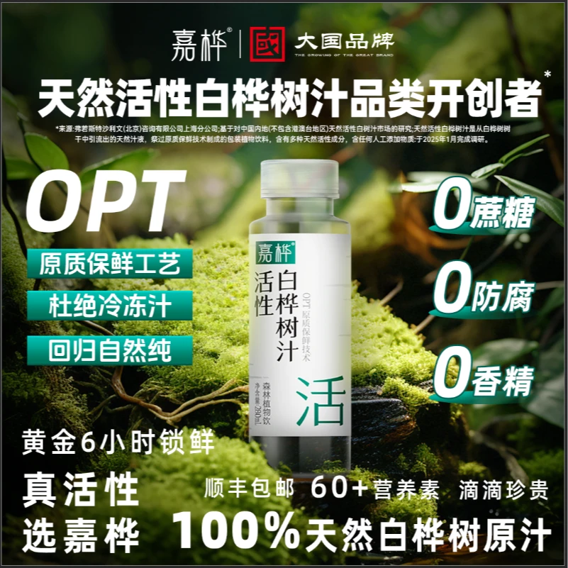 【双11买一赠一】嘉桦天然活性白桦树汁原汁新鲜营养健康植物饮品