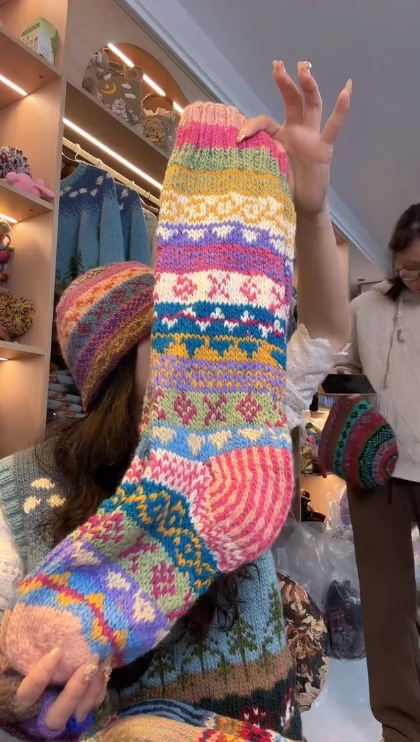 羊毛未*纯手工细线提花081