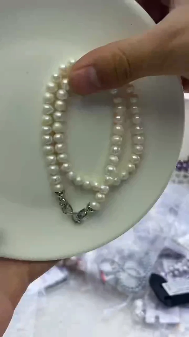 未镶嵌项链淡水珍珠白色系项链