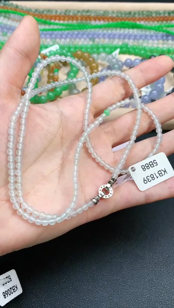 未镶嵌手串翡翠44珠链|2800+0