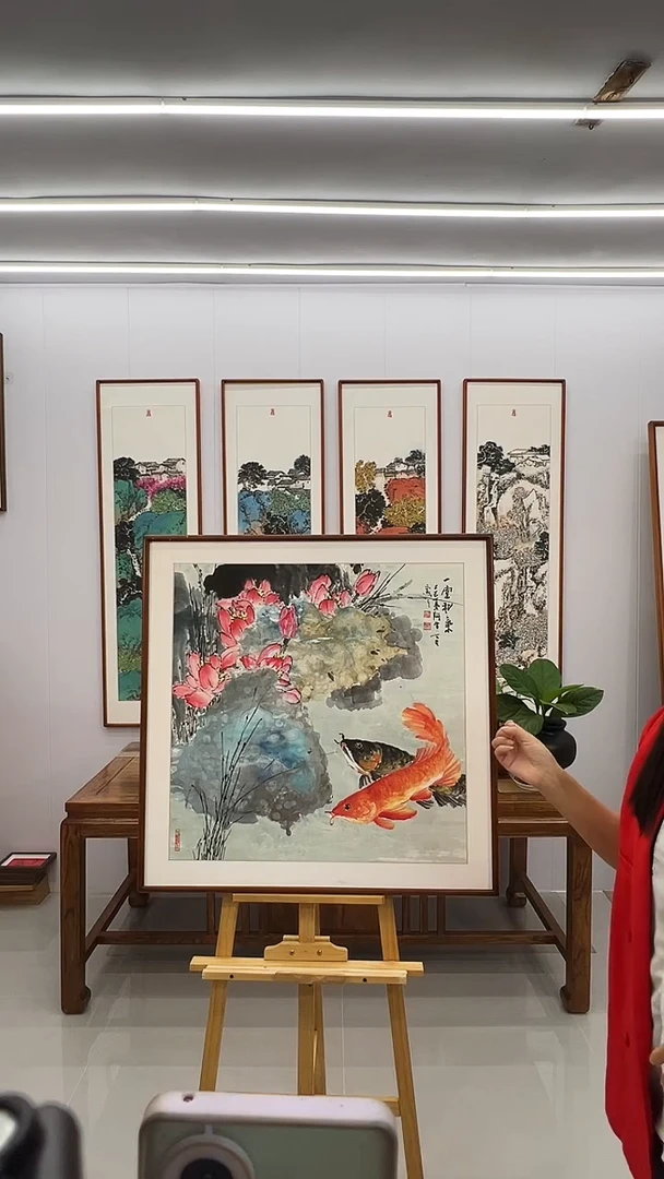 国画阿里丁 80*80 一堂和气