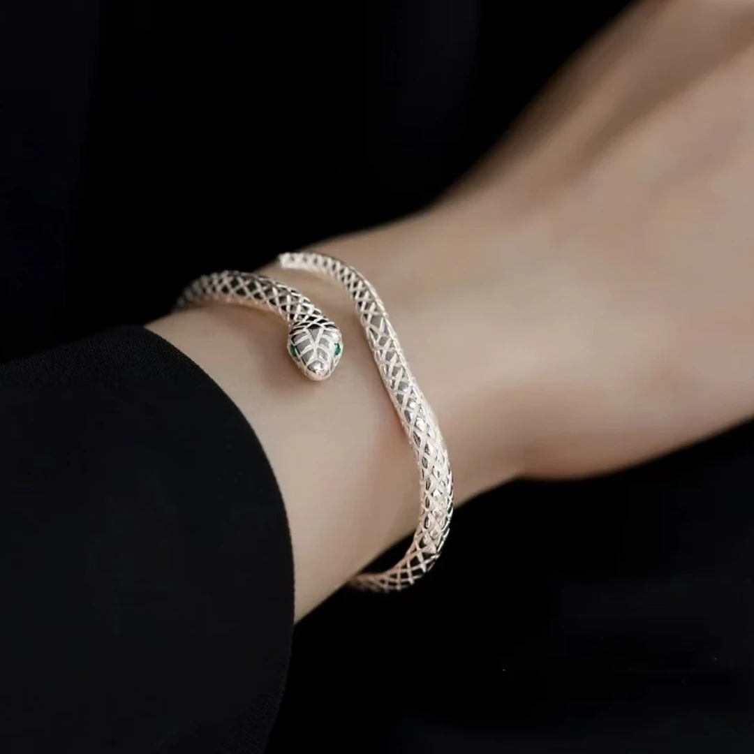 足银银制品 【G91】足银银制品灵蛇盘手手镯
