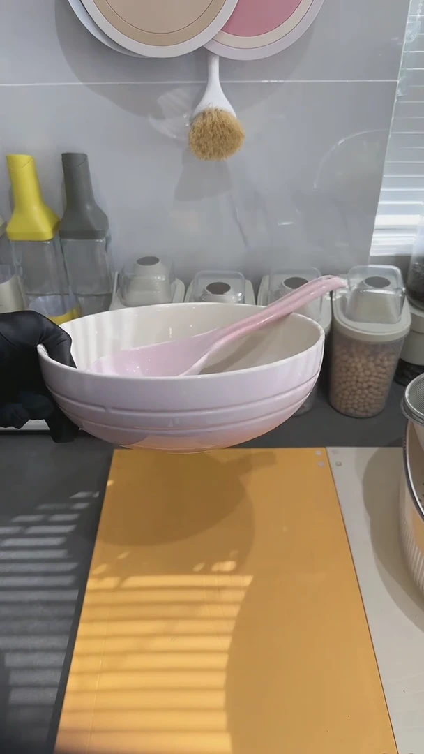 【闪购商品】瓷樱花粉-大汤碗汤勺组合装