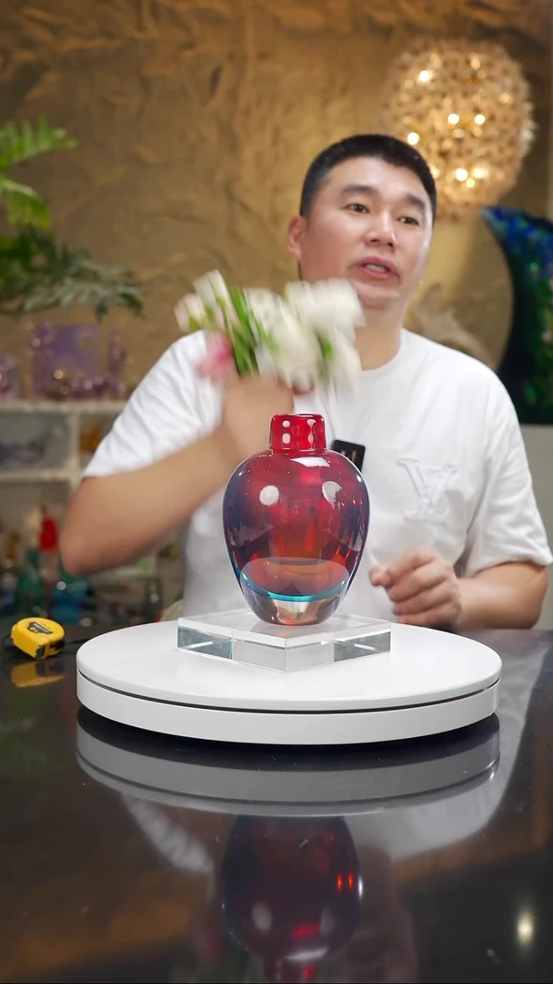 手工艺品琉璃用****3宝石红蓝设计款香薰瓶