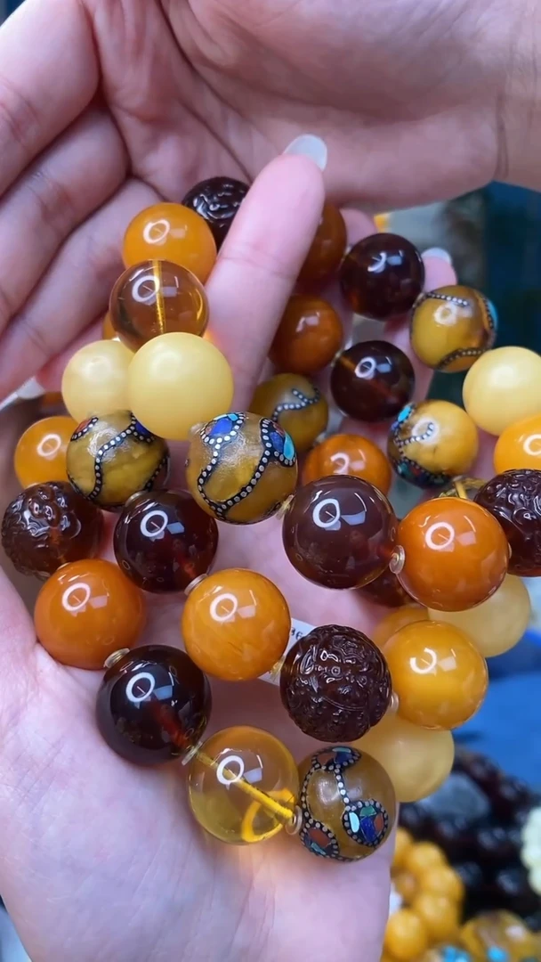 裸石琥珀未镶嵌1/5多样性发其一8