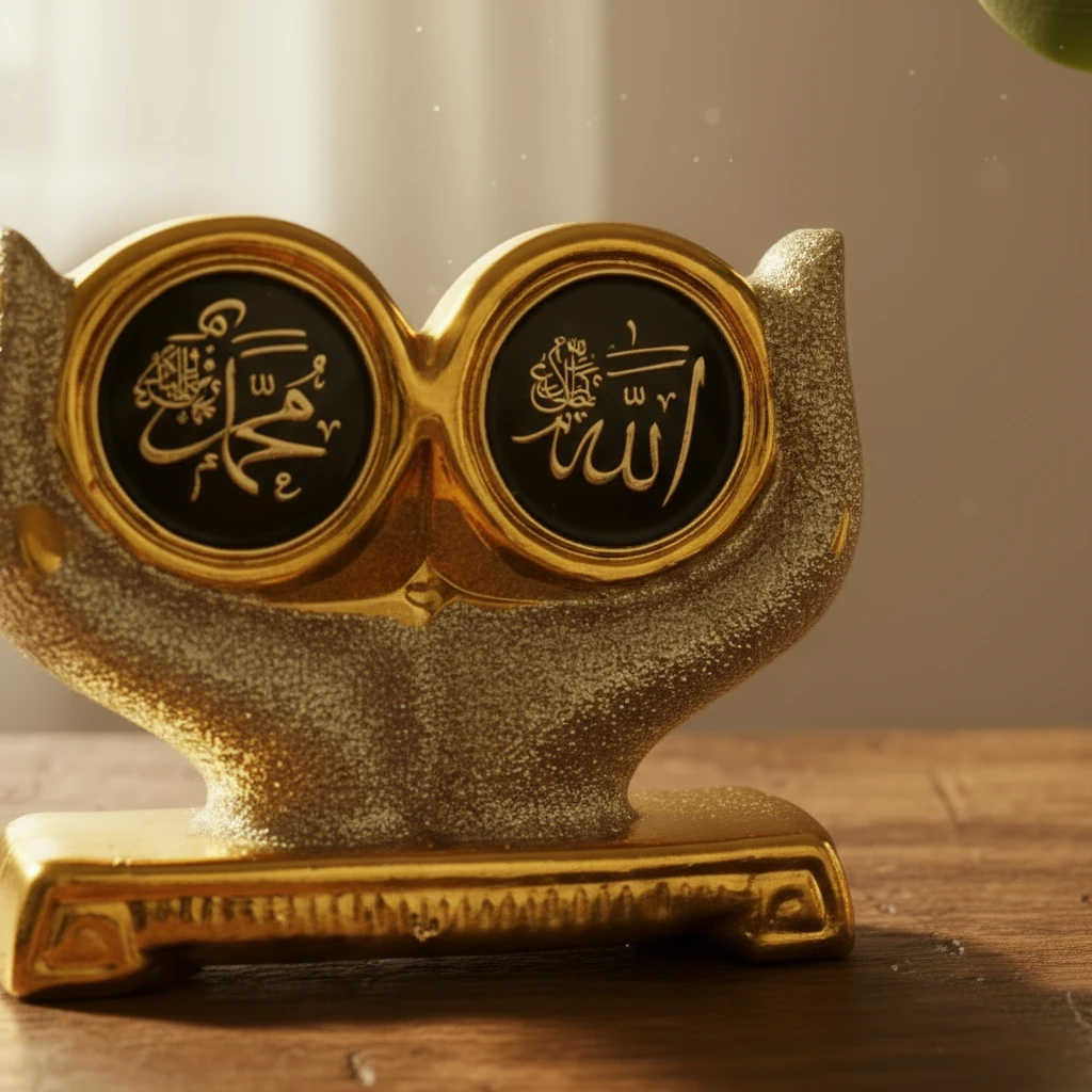 洒金双遵名手捧摆件