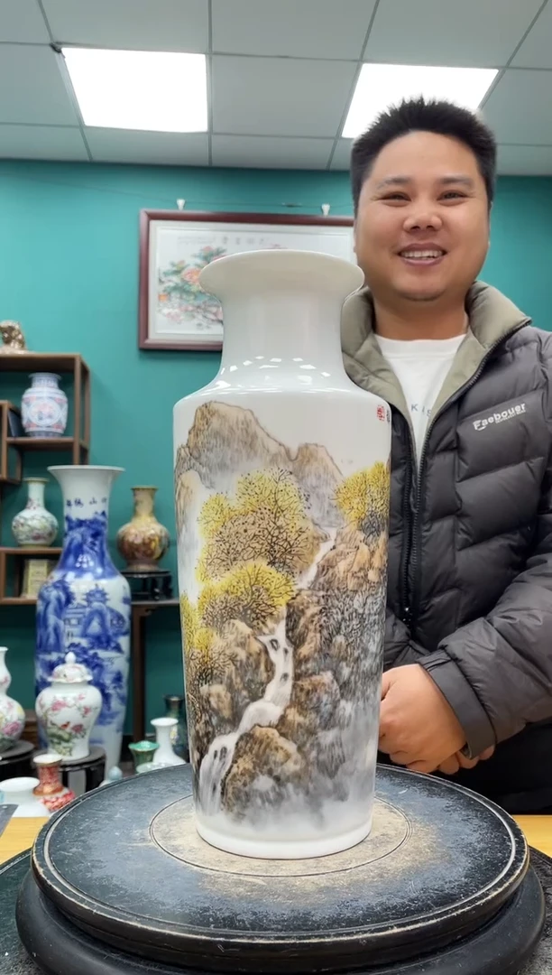 摆件303山水陶瓷摆件