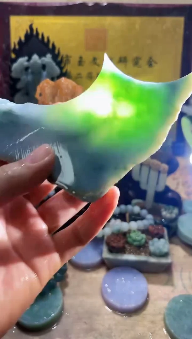 未镶嵌挂件翡翠A货常星8112