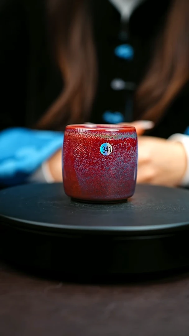 341#原矿钧瓷炉钧釉直口杯