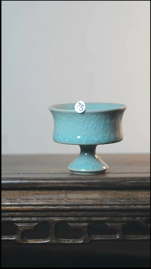 75号高足杯全品清凉寺汝瓷
