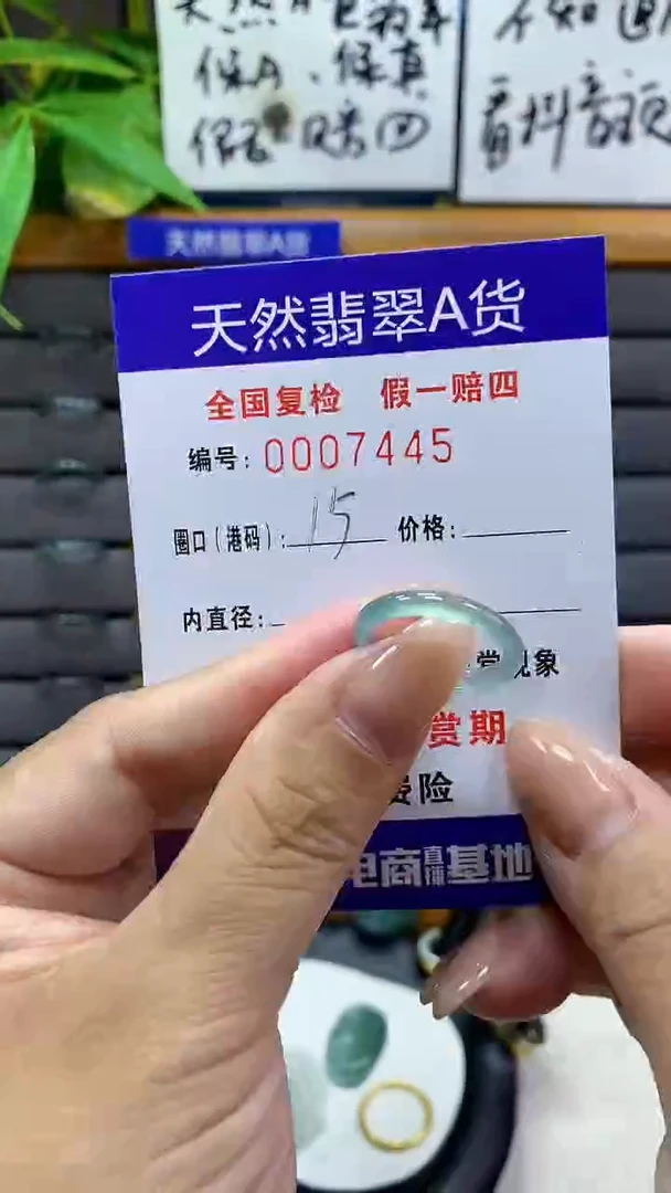 【闪购商品】翡翠戒指未镶嵌       7445