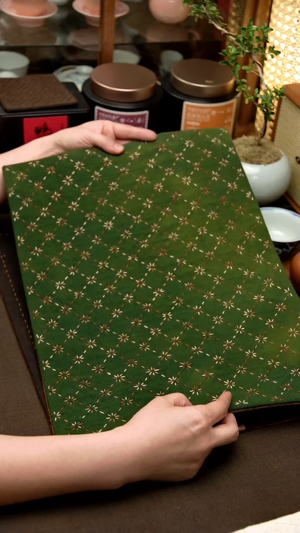 织绣Cici手作刺子绣茶席-657