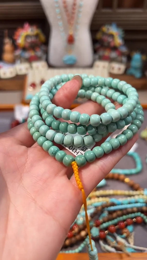 未镶嵌绿松石颈饰绿松石项链