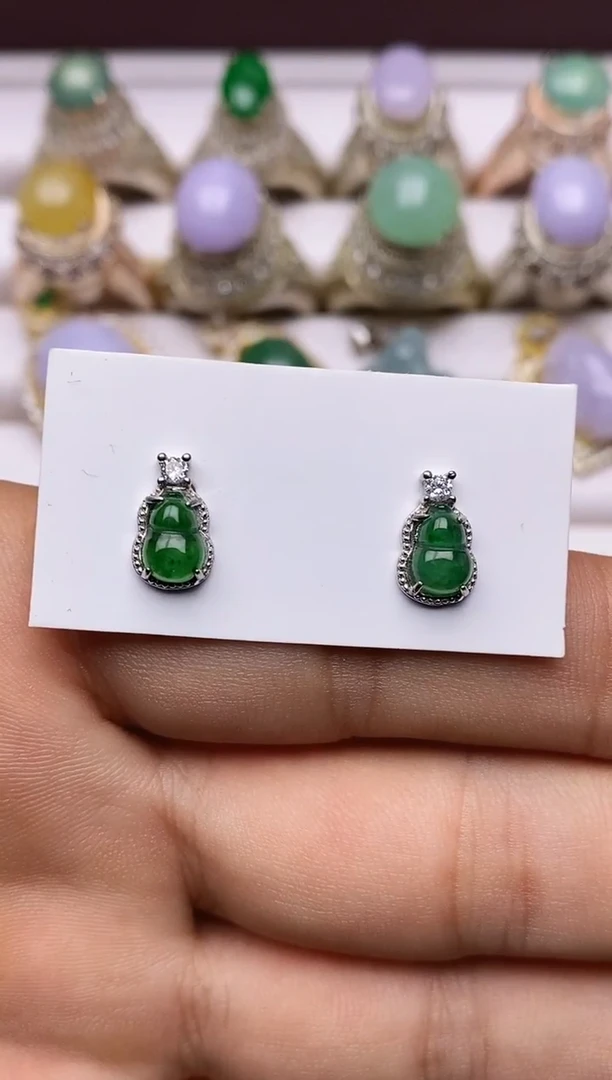 未镶嵌翡翠耳饰5222