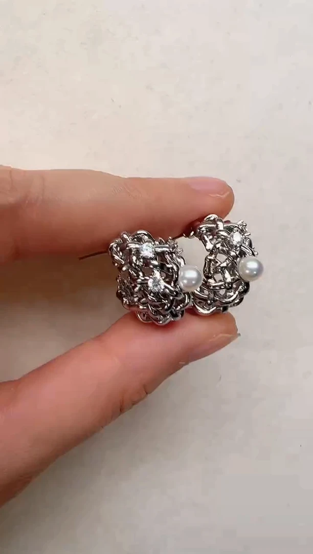 【闪购商品】淡水珍珠耳饰合金新