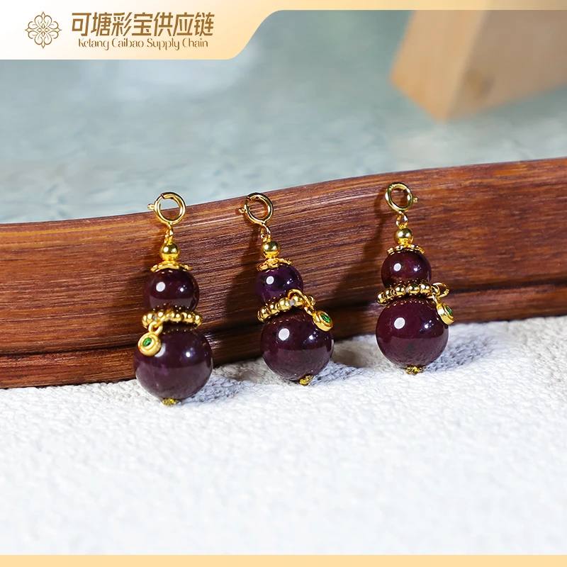 南非舒俱来S925老油紫葫芦吊坠/多样性发一件