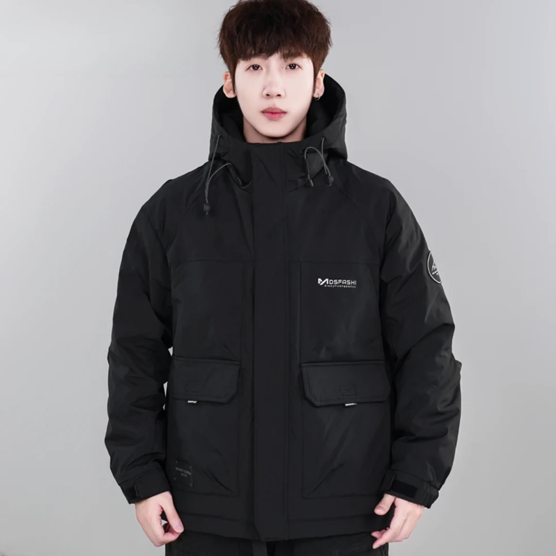 男士风衣男款时尚户外休闲连帽工装932