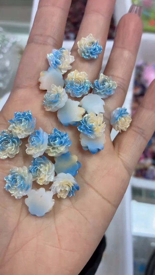 玻璃02028卡14软胶花100颗