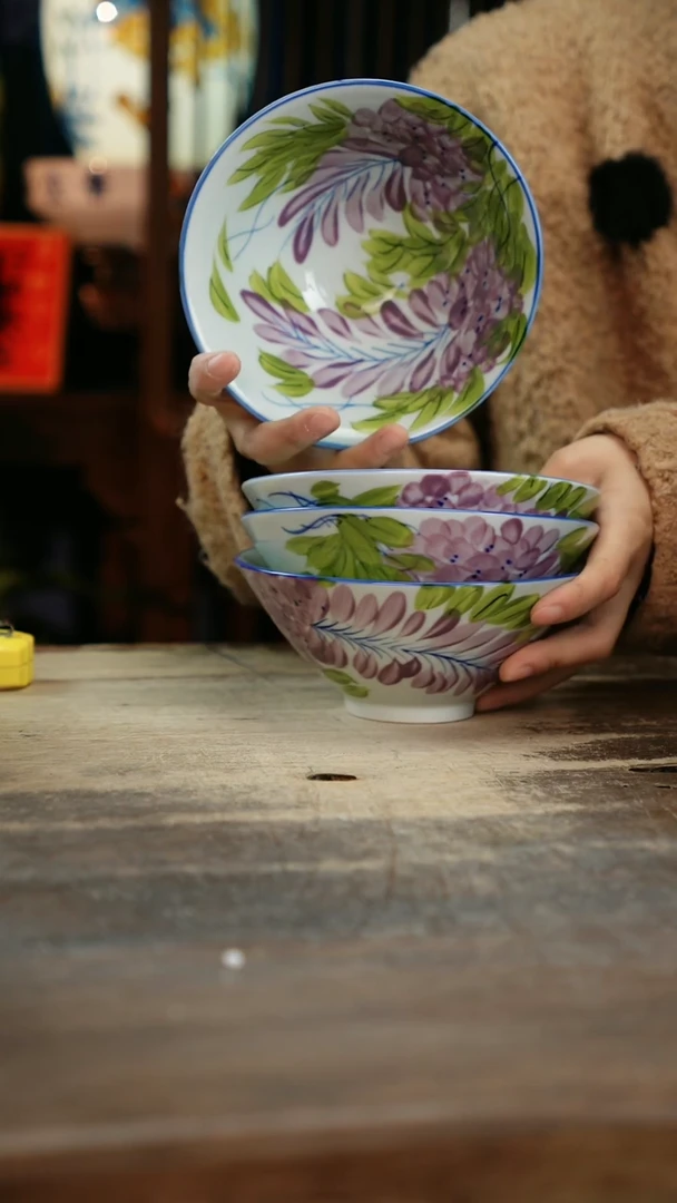 【闪购商品】瓷片景德镇纯手工釉下彩精品餐具