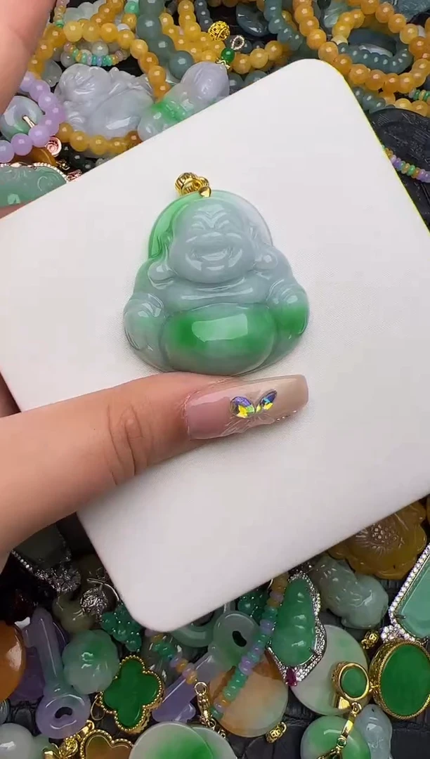 翡翠未镶嵌颈饰天然缅甸翡翠吊坠