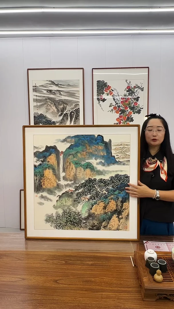 国画隗寿群 80＊80 泰山