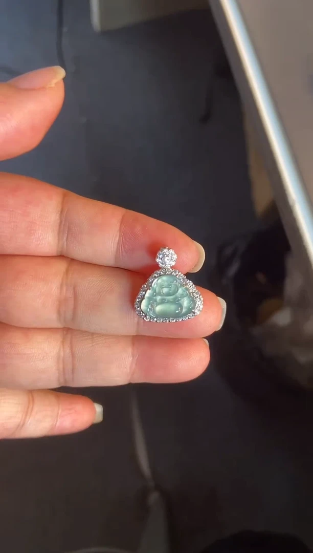 吊坠(不含链)银S925镶嵌翡翠1