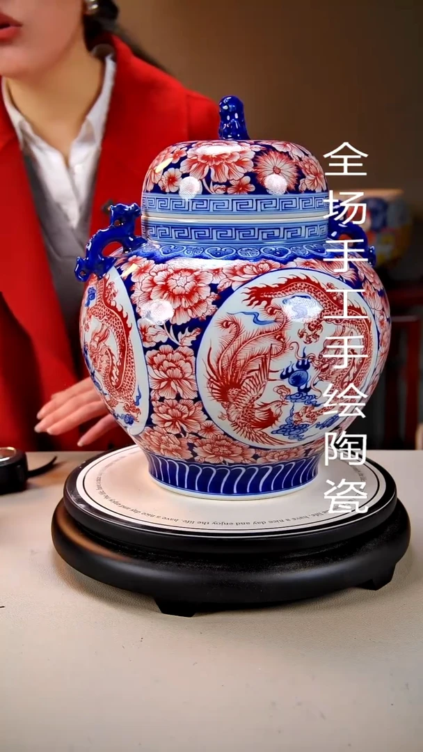 摆件陶景德镇手绘陶瓷