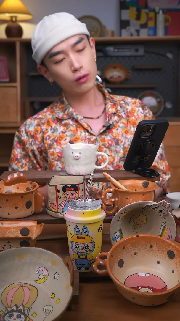 杯子景德镇可爱设计师款陶瓷
