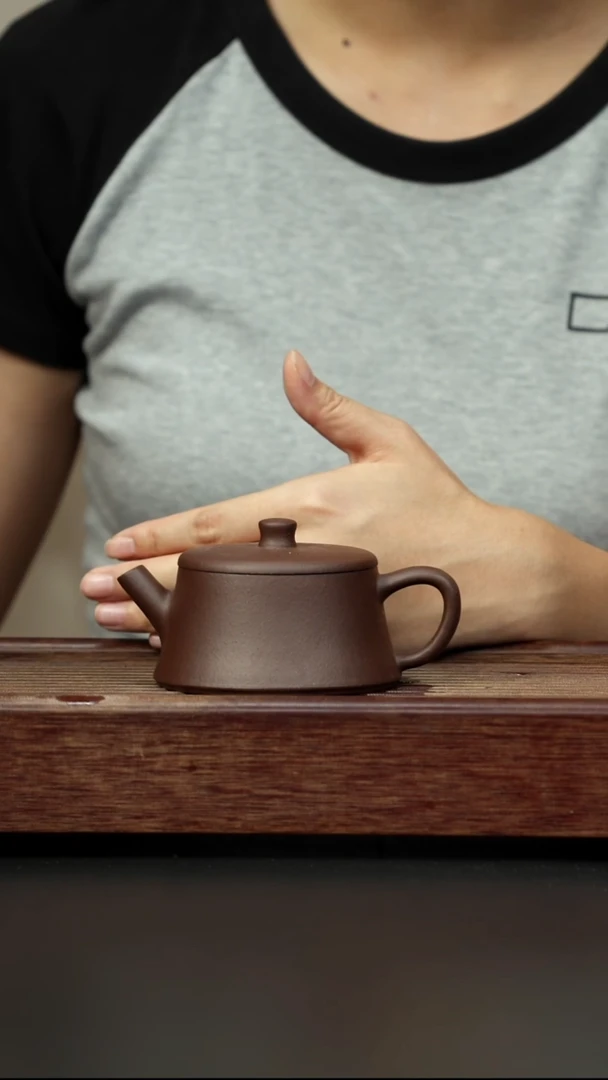 紫砂茶壶老紫泥 云柱
