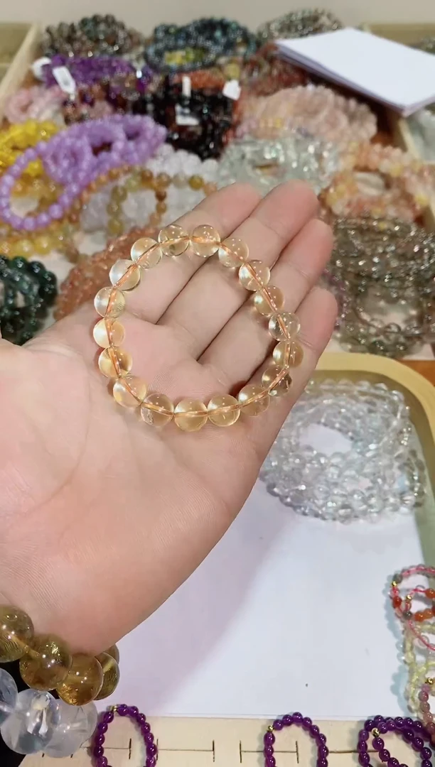 【闪购商品】黄晶手链未镶嵌净体黄水晶10M+（多样性发其一）
