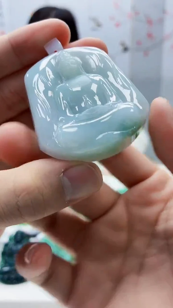 未镶嵌定制翡翠雨***…4852bb-毛货挂件92