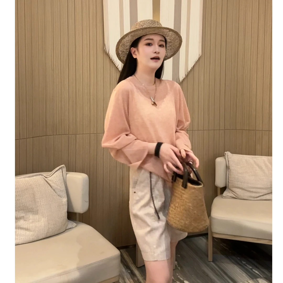 【DAIDAI私服】夏季百搭透气舒适防晒亚麻上衣 DD0099