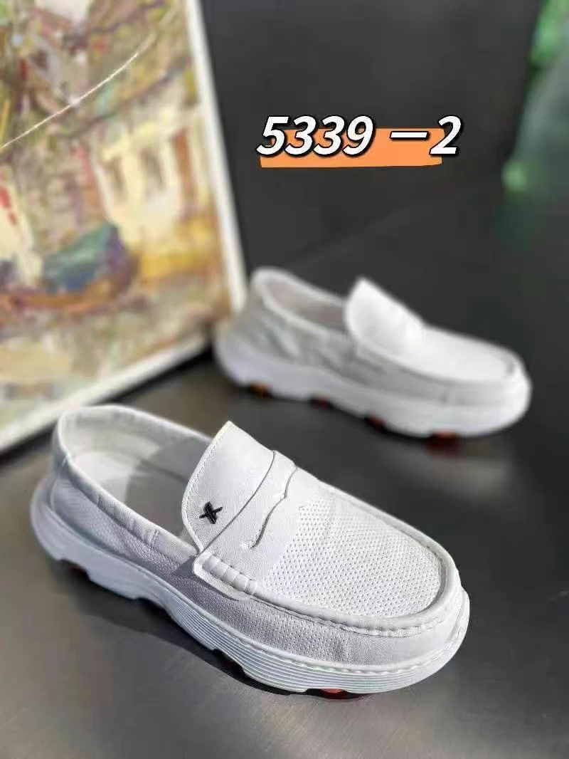 男士鞋子新款厚底乐福鞋男纯色时尚简约百搭豆豆鞋透气懒人一脚蹬