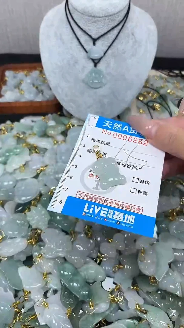 翡翠未镶嵌颈饰净货挂件-6262