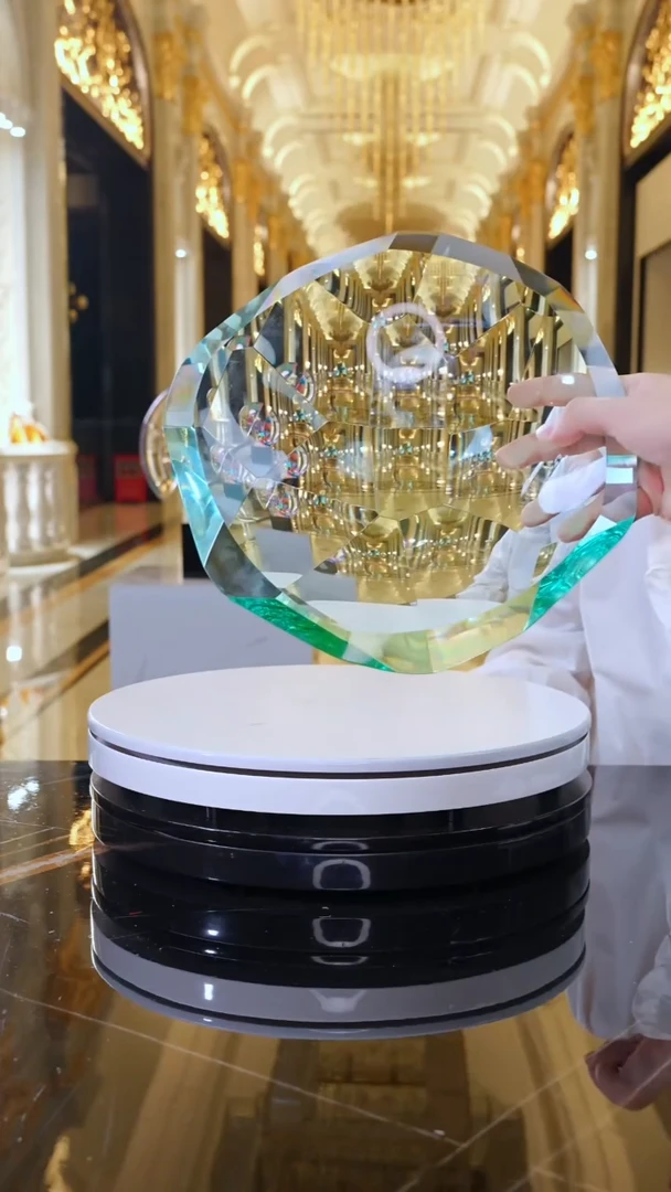 摆件AJ1111076翠绿色琉璃果盘