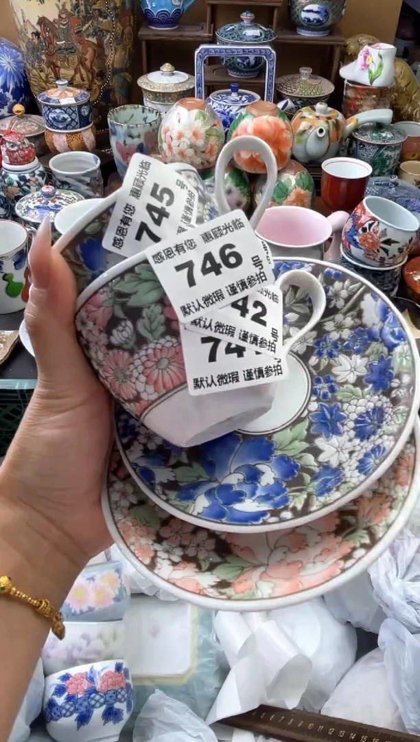 瓷片葳**望746号六六工艺品瓷器两套