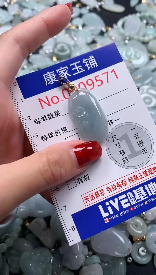 翡翠未镶嵌吊坠(不含链)9571