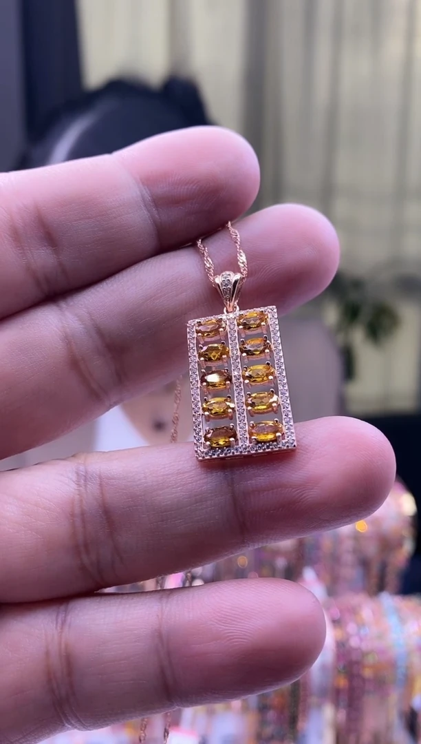 【闪购商品】碧玺吊坠银S925镶嵌1651561151615