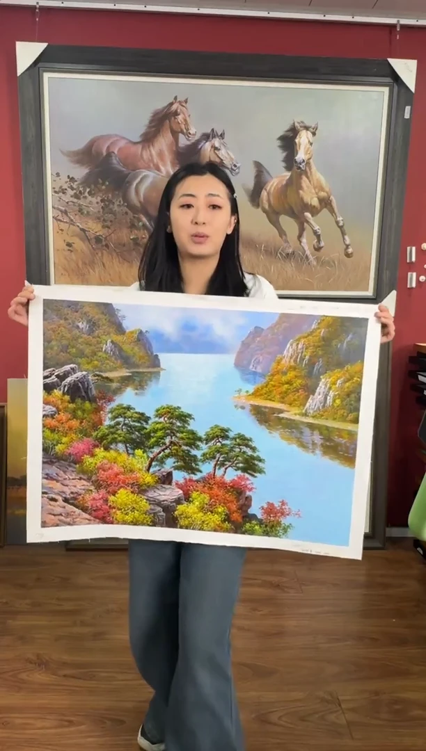 油画【28号】约50*70cm丨朝鲜原创纯手绘孤品油画丨顺丰包邮