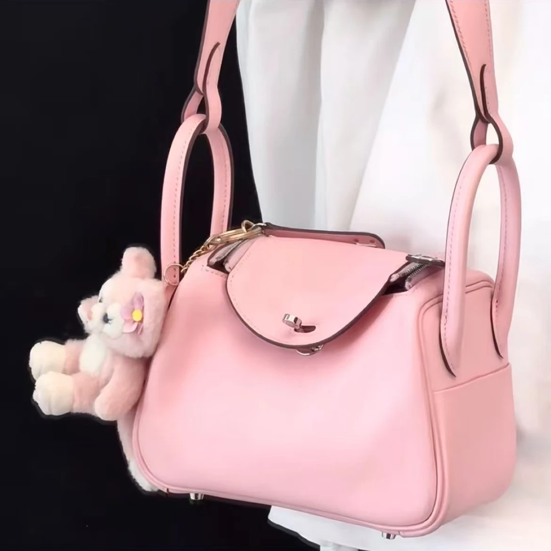 99新 Hermes/爱马仕 minilindy樱花粉s皮 Z刻