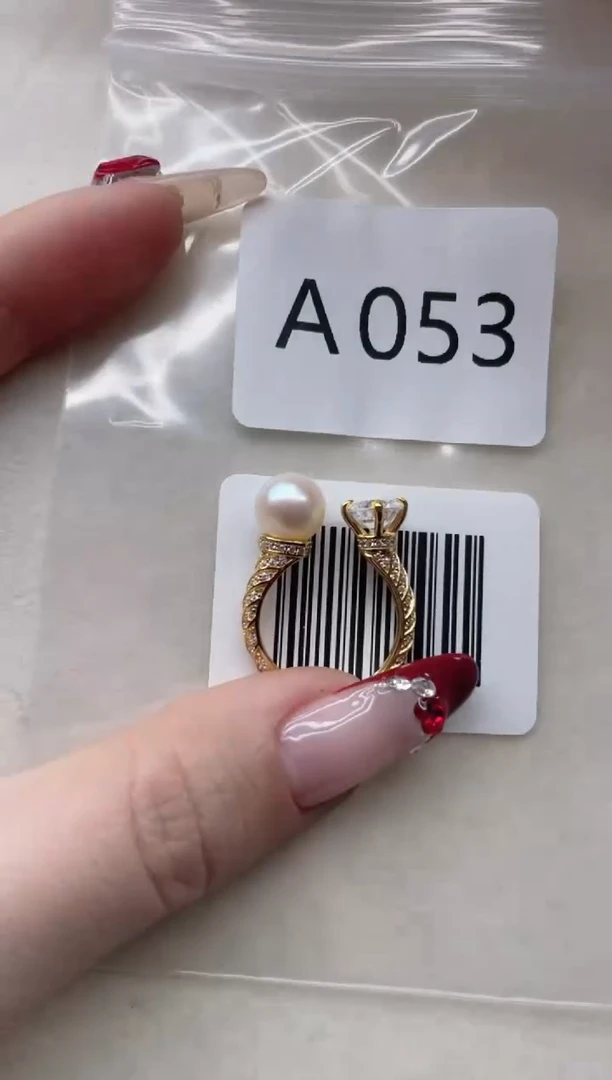 【闪购商品】海水珍珠戒指银S925镶嵌A053