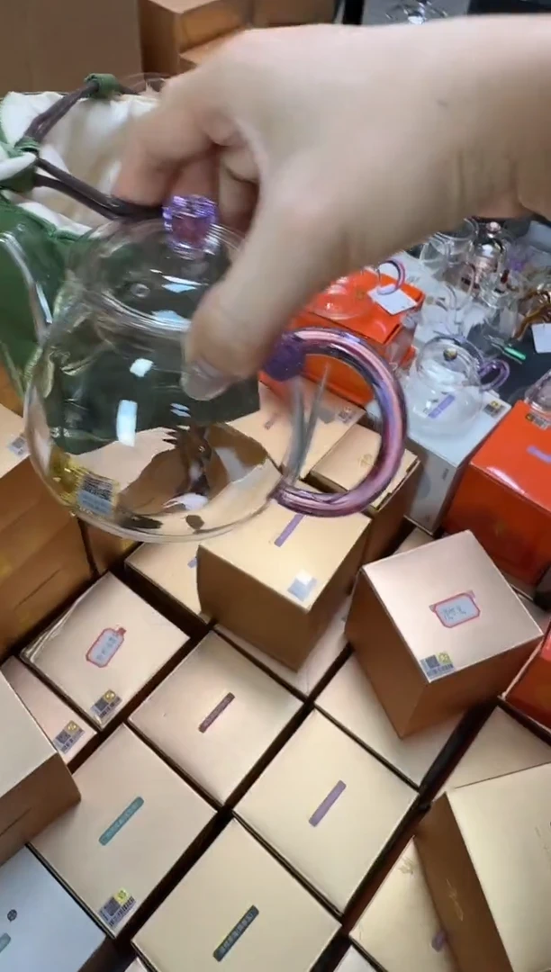 @@禾器晶彩清莲壶浅紫色+竹韵茶室包禾器